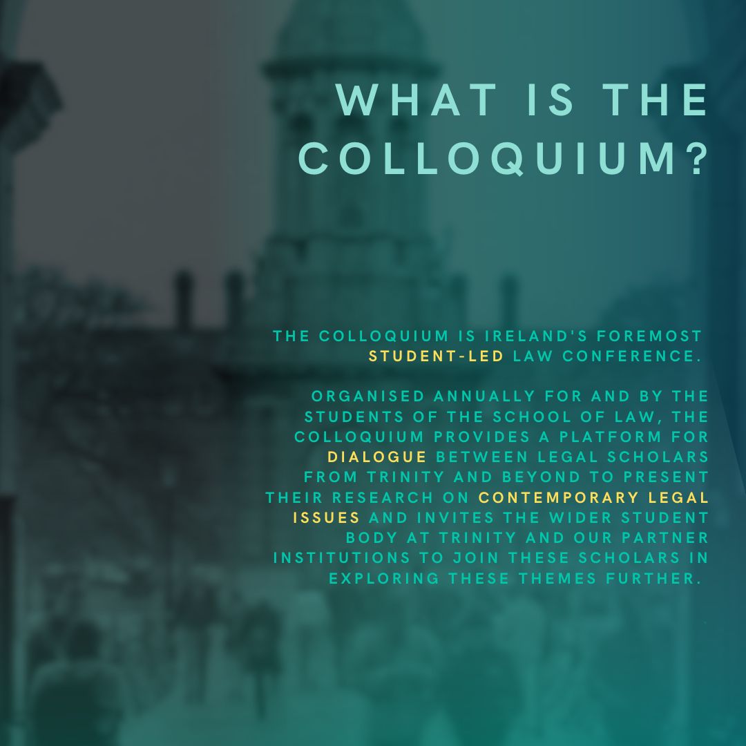 TCDColloquium's tweet photo. The Colloquium is recruiting for the 2023/4 Executive!

The treasurer and sponsorship officer positions on the executive remain to  be filled - all current TCD students are welcome to apply through the link in  the bio.  Feel free to get in touch with any questions. https://t.co/nJz1PtQbvu