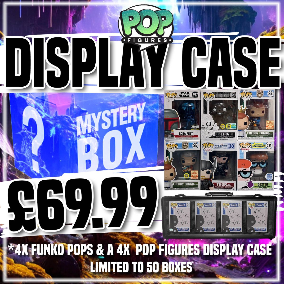 FiguresPop's tweet image. 🔥❗️G O I N G • L I V E • T O M O R R O W❗️🔥
🕖7PM🕖
🧰📦𝑫𝑰𝑺𝑷𝑳𝑨𝒀 𝑪𝑨𝑺𝑬 𝑭𝑼𝑵𝑲𝑶 𝑷𝑶𝑷 
𝑴𝒀𝑺𝑻𝑬𝑹𝒀 𝑩𝑶𝑿📦🧰

💷£69.99 a box!
‼️Limited to 50 Boxes.

ℹ️ All the info can be found on our Facebook and Insta pages 👌🏻

#mysterybox #funkomysterybox #funko