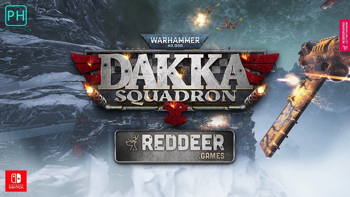 RedDeer_Games's tweet photo. ❗ HOT NEWS ❗

We're happy to announce our partnership with @phosphorgames 

And what does this mean for the players?

💀 WARHAMMER 40,000: DAKKA SQUADRON 💀
is coming to #NintendoSwitch later this year!💪🔥

Watch the trailer ⤵️
https://t.co/AohQGIJAeT

#indiegames #indiedev  #warhammer40k #warhammer40000