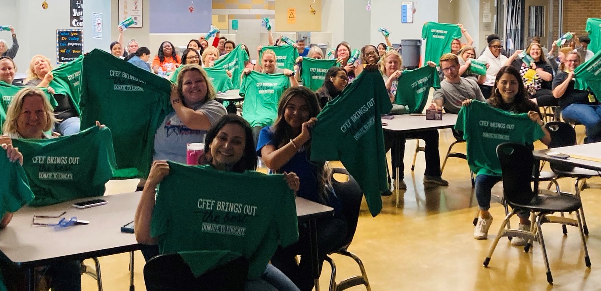 theCFEF's tweet photo. CFEF celebrated with Bane Elementary on Tuesday! For the 8th year in a row, Bane Elementary has been the CFISD campus with the largest participation in our Donate to Educate Program. Bane staff have contributed more than $66,000 over an 8 year period.
#CFISD #baneelementary #DTE https://t.co/adDtJrx6fM