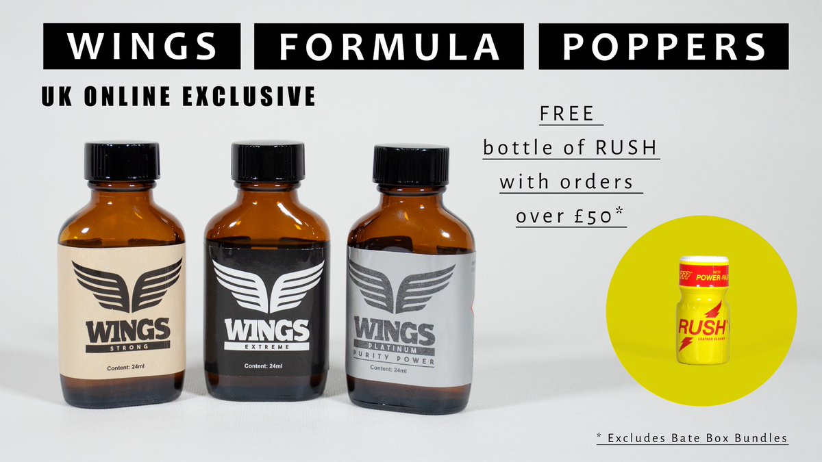 Free bottle of #rush #poppers for every order over £50 (UK orders only; excludes #BateBox bundles) gildedaromas.com