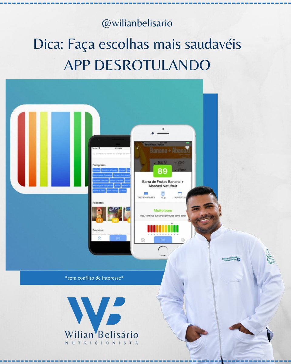 wilianbelisario's tweet image. Você já ouviu falar no aplicativo #Desrotulando? Ele é uma excelente ferramenta para ajudar a entender melhor os rótulos dos alimentos que compramos no supermercado. Com ele, é possível ter acesso às informações nutricionais detalhada. #NutriTwitter

🔹instagram.com/wilianbelisario