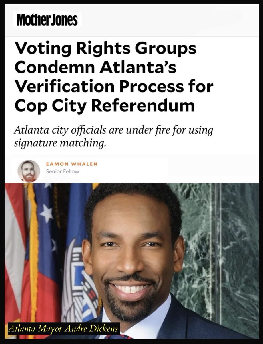 SDonziger's tweet photo. BREAKING: Atlanta Mayor Andre Dickens – who claims the mantle of the city's historic civil rights movement – is desperately trying to block a popular vote on the "Cop City" training center that is likely to sink the project.

Dickens is a hypocrite governing as an autocrat.⬇️ https://t.co/7snuCD3J9E