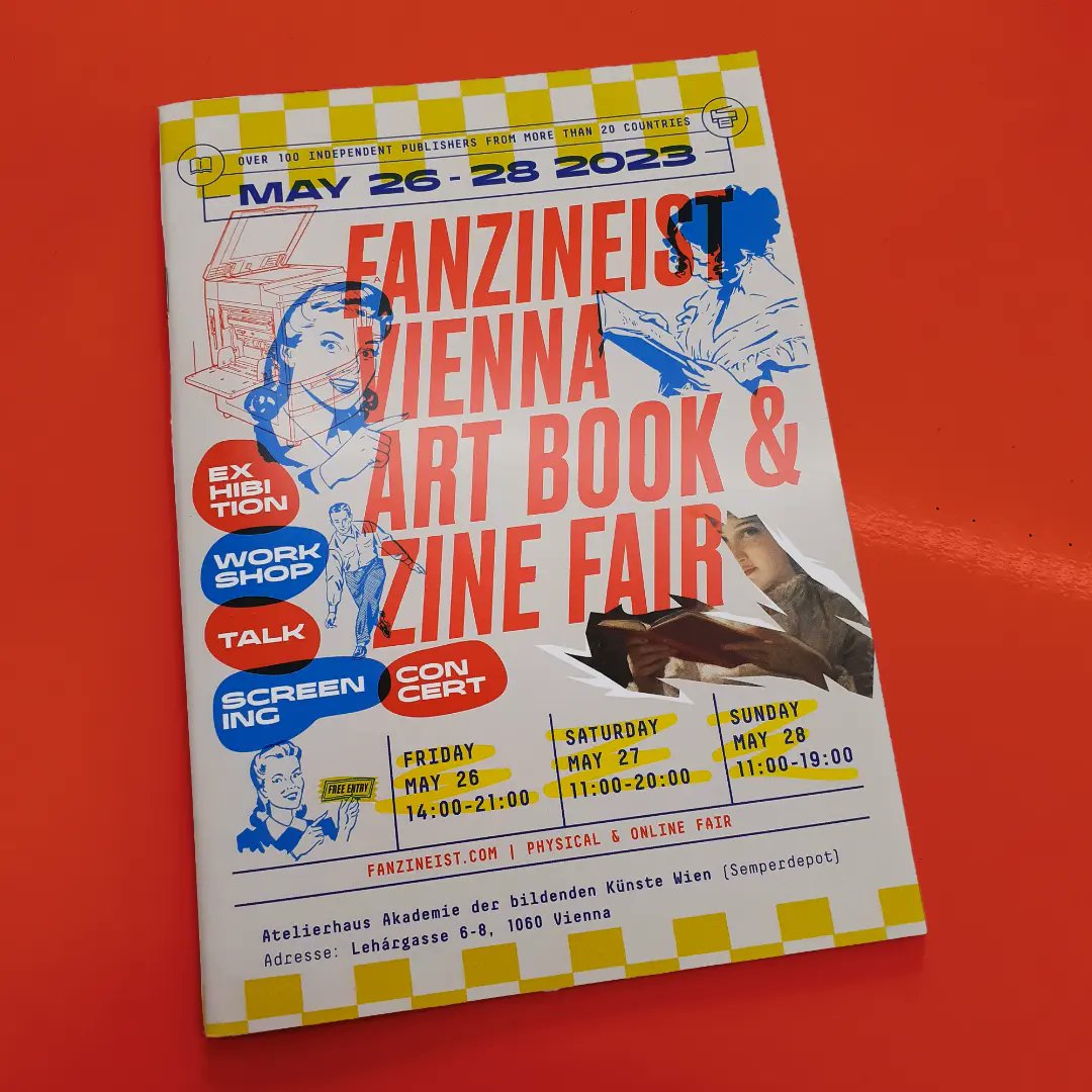 Fanzineist's tweet photo. 📢 Exciting News! Introducing the Fanzineist Vienna 2023 Zine, your gateway to creativity, culture, and independent publishing! Order now! Link in bio!📚
.
 #FanzineistVienna #IndiePublishing #GetYourZine #fanzine #zine #fanzin #ArtBookFair #ZineFestival #Documentation  #Music https://t.co/PbwcduR4Db