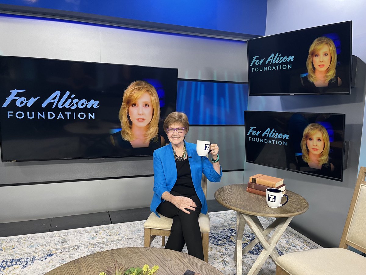 AndyParkerVA's tweet photo. Barbara on the set at WDBJ7 to talk about the great things our foundation does in southern Virginia. #ForAlison https://t.co/y72xuSXTLM