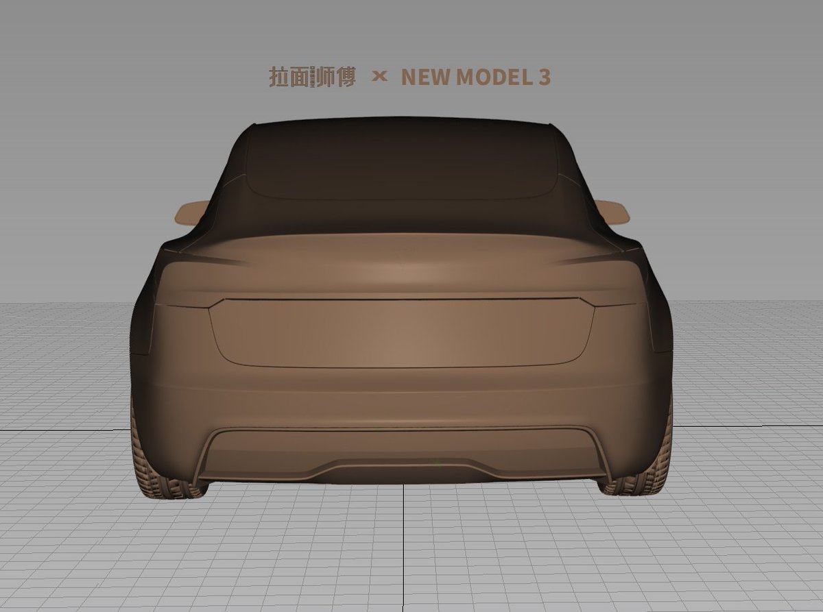 IgnitionXMedia's tweet photo. @LaMianDesign was given a photo of the rear of the upcoming Tesla Model 3 Highland. This is his render of said model. $TSLA

✅ Slim LED taillights
✅ NEW Model S-esque rear diffuser
✅ NO liftback-style trunk

Credit: @LaMianDesign https://t.co/3WP3e6TJRR