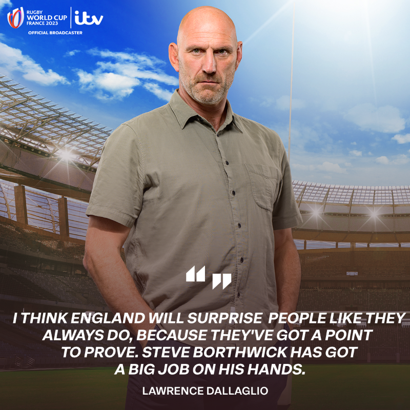 ITVRugby's tweet photo. We got some 𝐛𝐨𝐥𝐝 and 𝕓𝕣𝕒𝕧𝕖 predictions from the @ITVSport team ahead of #RWC2023 🏉

Read more 👇