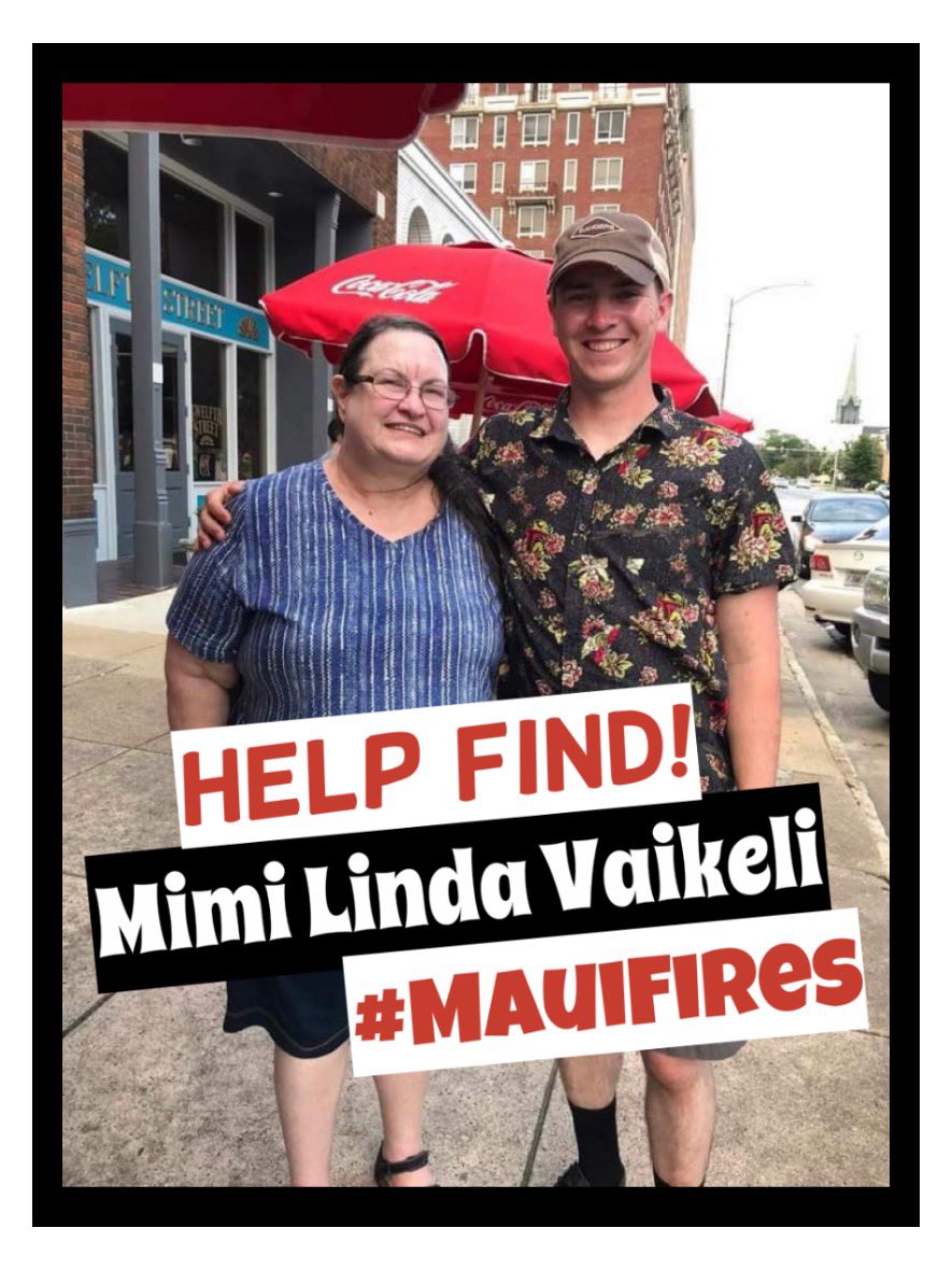 TikiTales's tweet photo. Nichol who is missing her brother Tony just landed on Maui to search. Jason who has been searching for his mom is helping Nichol. Pls share their photos far and wide and them find their loved ones. @MalikaDudley @ecotraveler ❤️🙏 #mauifires #mauistrong #lahainastrong https://t.co/J1IvoIHtRw