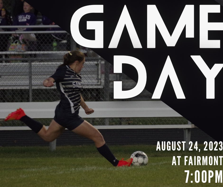 STP_GirlsSoccer's tweet photo. GAME DAY🎉
We kick off the 2023 Fall season on the road at Fairmont this evening! #SaintsNation #WeAreStPeter https://t.co/1bhjcB7wg1