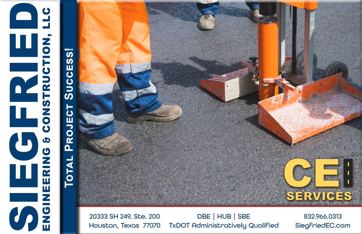 Siegfried_EC's tweet photo. #SiegfriedEngineering & Construction teams are boots on the ground. Our #CEI staff work in the field to deliver construction engineering & inspection for transportation safety throughout the great state of Texas. It’s all part of our #TotalProjectSuccess. #TxDOT #CEI #HUB #DBE https://t.co/y2dQNJvDe3