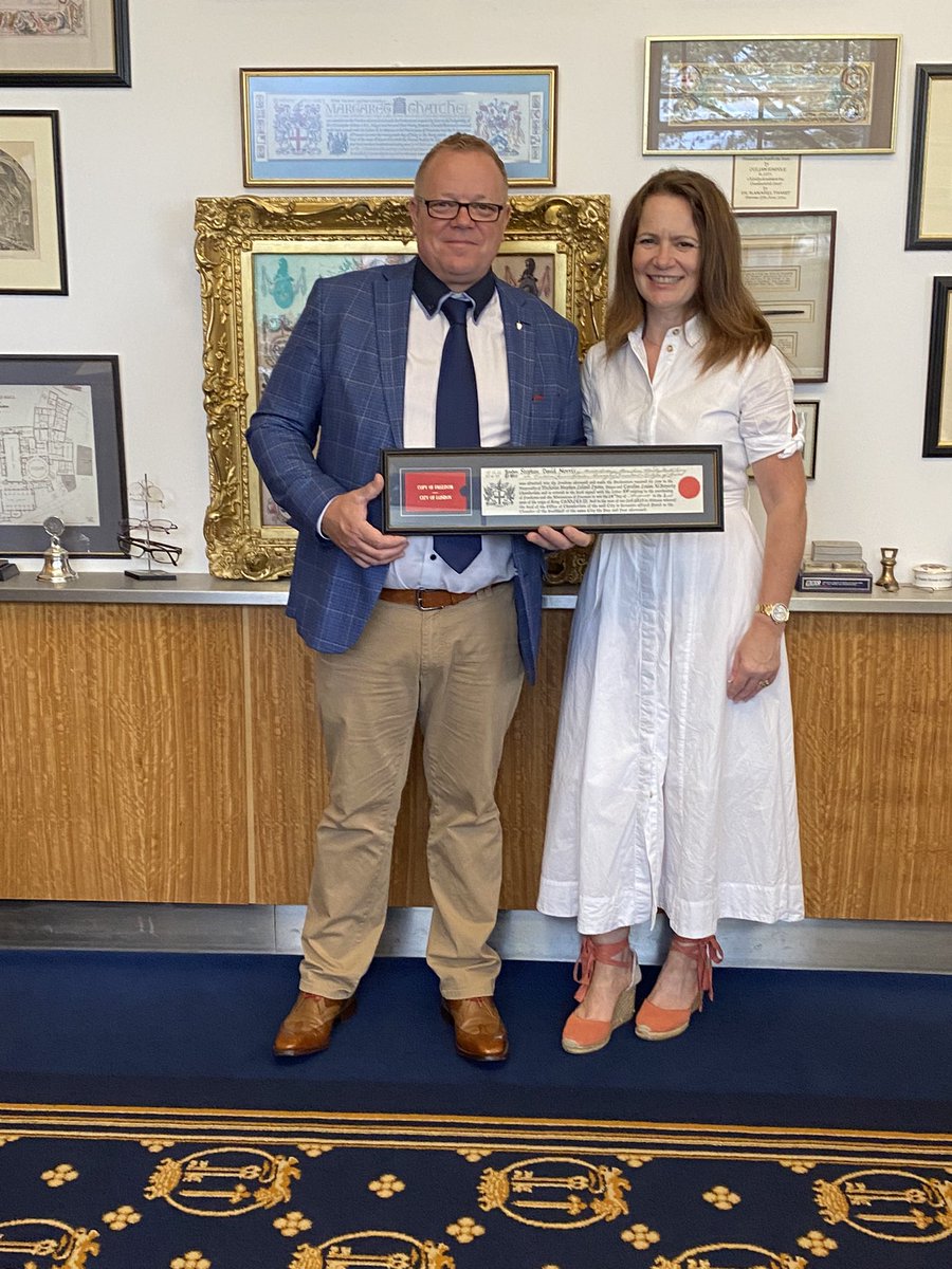 So honoured today to receive Freedomship to the City of London