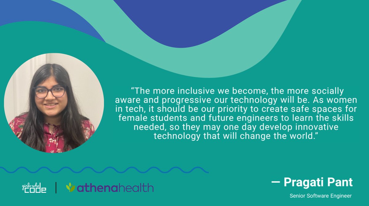 Closing the gender gap in tech starts with inclusivity. We love this gem from Pragati Pant, a senior software engineer at @athenahealth.  #TalkingTech #WomenInSTEM
