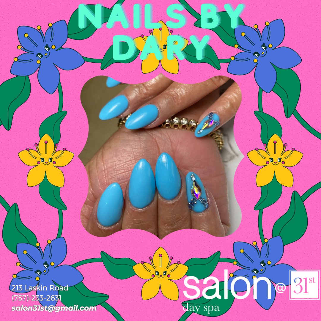Salon31st's tweet photo. ✨💅 Sparkle and shine like a diamond with these bejeweled nails! 💎 #NailGoals #BlingBling #AllThatGlitters #sparkle #oceanfront #salon #salon31st #virginiabeach #nailart #nailpolish #nailtech #jewels #bejeweled https://t.co/mGTySupwSa