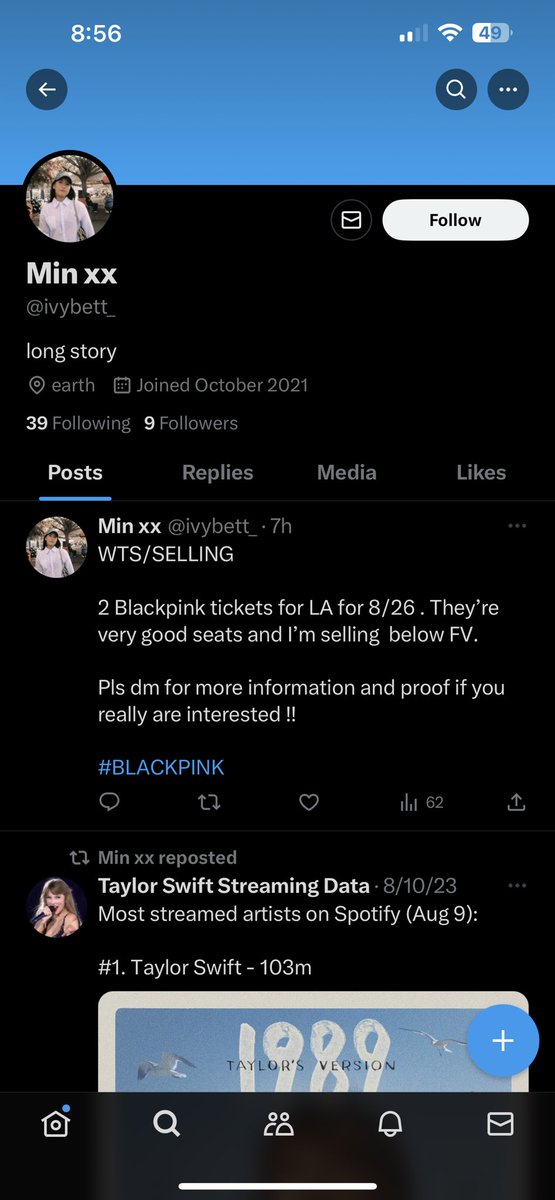 bliinksc's tweet photo. @_tonyangz These were the accts this btch used to me. Did you DM the same accts too? https://t.co/K0biKwdqNR