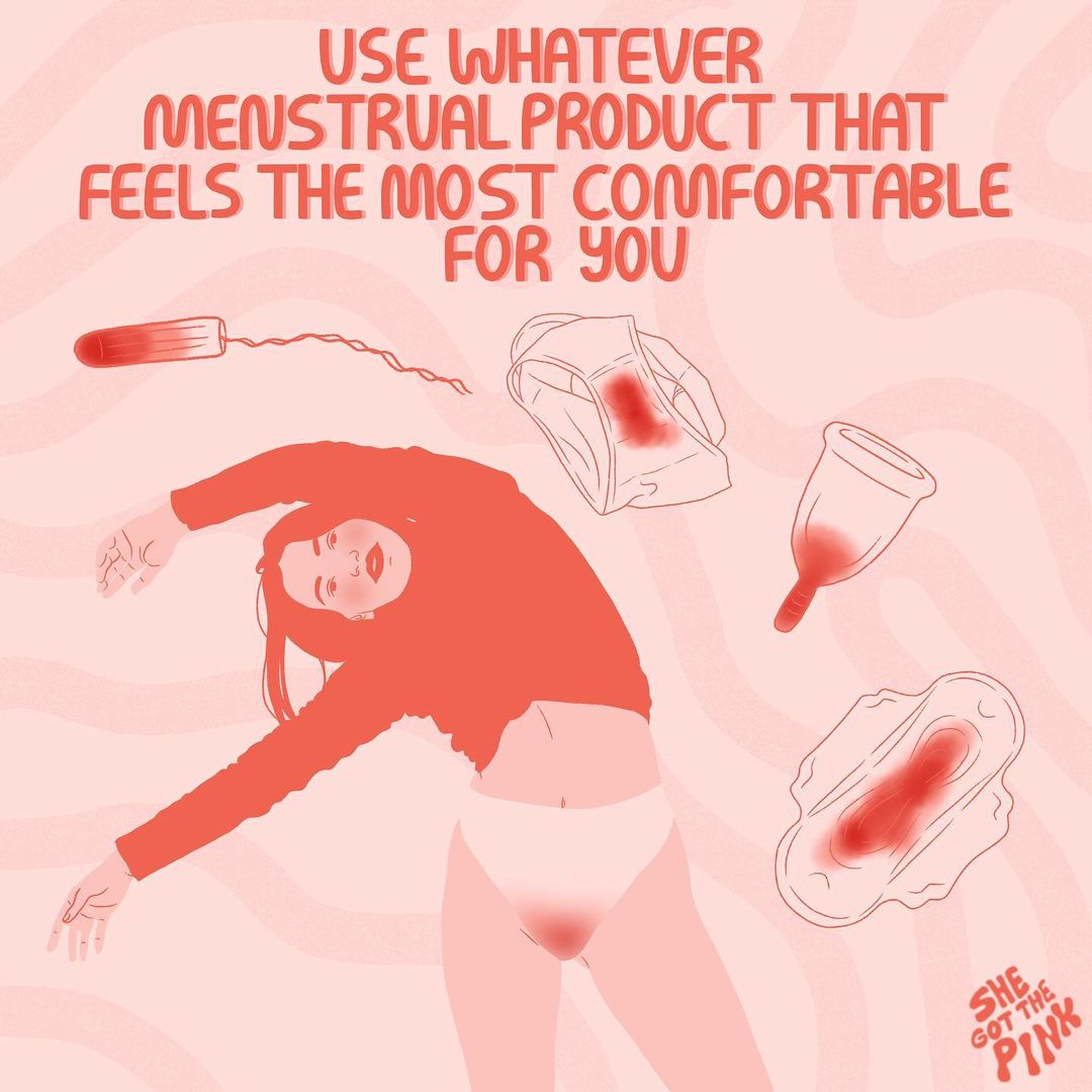 When it comes to menstruation products, there is no right or wrong answer. Choose the product(s) that works best for your body!

For more info on available options, visit plannedparenthood.org/learn/health-a…

🎨: <a href="/shegotthepink/">taylor steinbeck ✨</a>