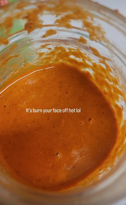 Made some home made "salsa"  without any directions...its more of a burn your face off hot sauce lol<a href="/tag/humpday"class="tags"><span>#humpday</span></a><a href="/tag/booty"class="tags"><span>#booty</span></a><a href="/tag/ass"class="tags"><span>#ass</span></a><a href="/tag/pawg"class="tags"><span>#pawg</span></a>