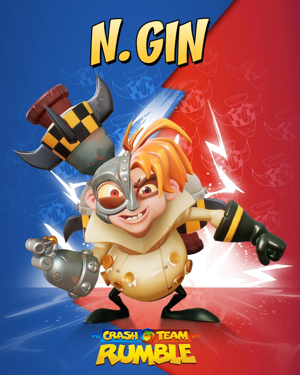 Can't help but love this devious smile. Unlock and play as N. Gin in the early release event today! #CrashTeamRumble