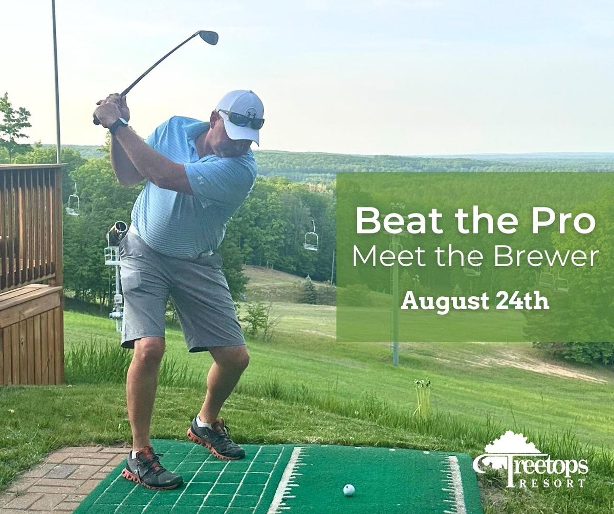 TreetopsMich's tweet image. Join us tonight for our Beat the Pro, Meet the Brewer night featuring @BellsBrewery! 🍺  We can't wait for a great time from 7pm-9pm. ➡️ Click here for more information: bit.ly/3YrhQyK
#treetopsresort #gaylordmi #beatthepro #meetthebrewer #bellsbrewery #brewnight #gol...