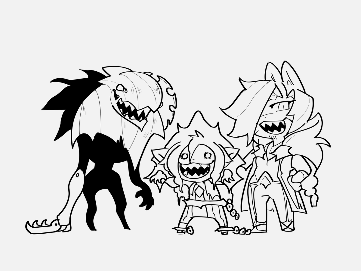 MeaowoOwo's tweet image. #LeagueOfLegends #Briar #fiddlesticks #Sett 
 We don't bite gang