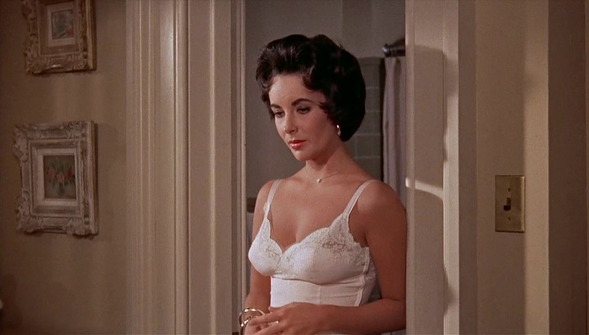 ElizabethTaylor's tweet photo. Gorgeous stills of Elizabeth Taylor and Paul Newman in Cat on a Hot Tin Roof, released 65 years ago this week. Powering through tremendous grief after the loss of her husband Mike Todd, Elizabeth went on to deliver one of her most powerful performances as Maggie the Cat. https://t.co/CGw2la0zze
