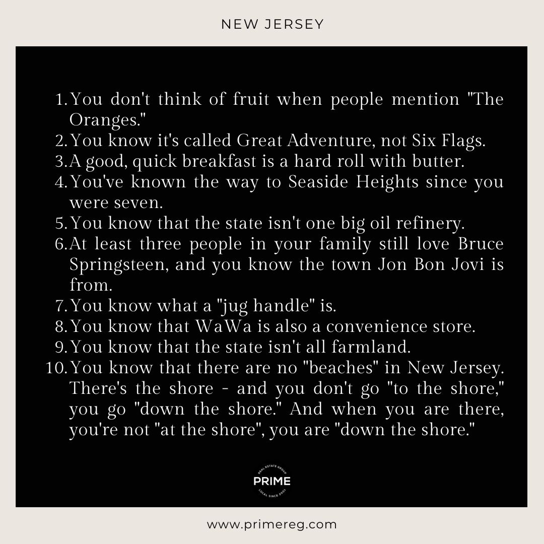 primereg's tweet photo. If you know, you know... #JerseyStrong 💪

As we start soaking in these last weeks of summer and trips to "the shore"... here's a reminder to never forget where home is 🖤 

Retweet and tag your Jersey crew! https://t.co/pOma9WhxUC