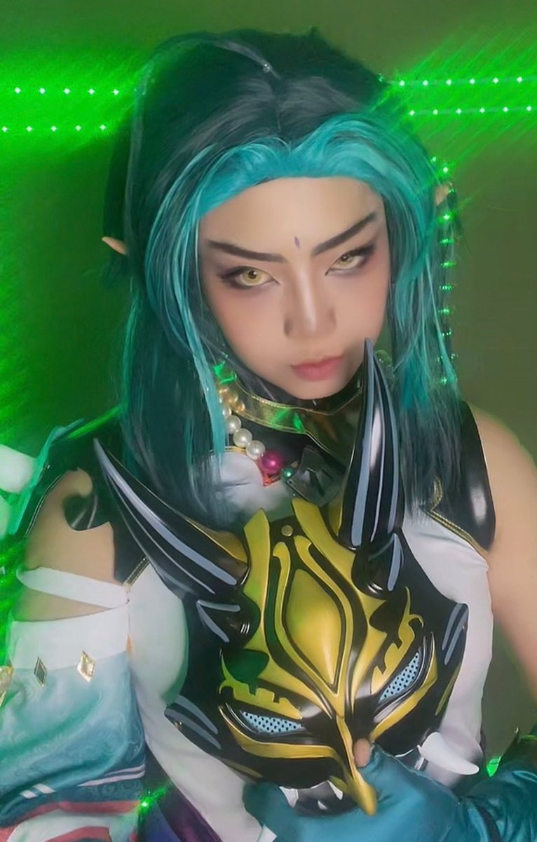 mizuho1901's tweet photo. I’m not saying I am but I am obsessed #Atlus #Xiao #genshinimpact #cosplay https://t.co/3ZqXowm5Lz