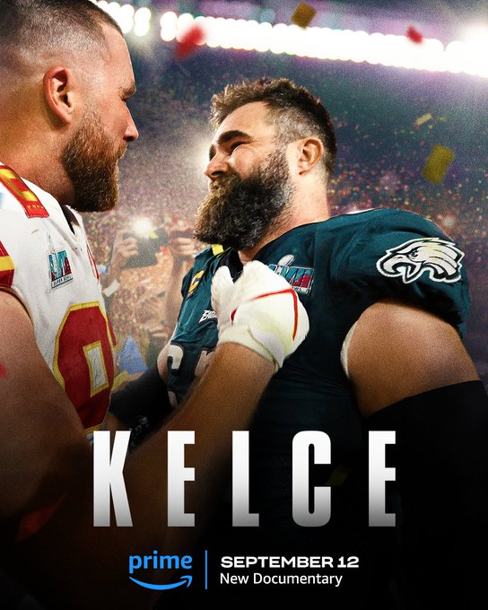 nflrums's tweet photo. #Chiefs Travis Kelce and #Eagles Jason Kelce Documentary Coming September 12th. https://t.co/4JPWv6QRLa