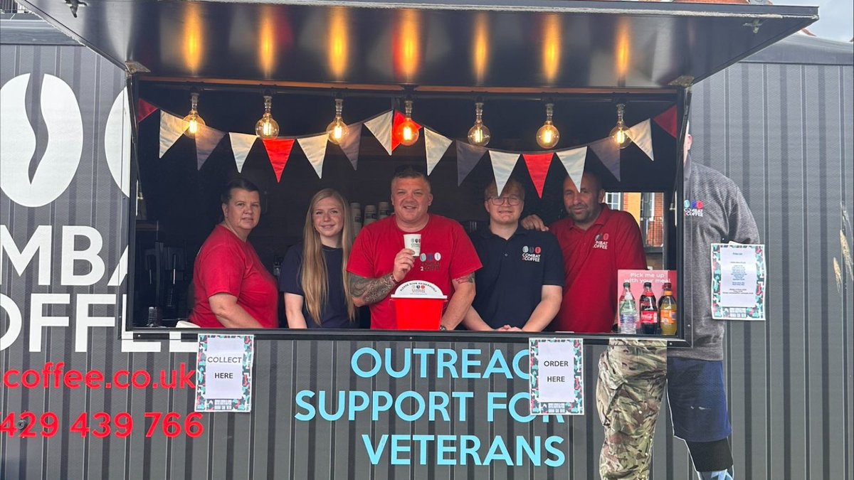 Combat2C's tweet photo. The team had an amazing first day at the Clacton Air Show!
We've had a wonderful time meeting everyone who popped by for a coffee and a friendly chat.
If you're attending the air show tomorrow, don't miss out on the chance to drop by and say hello!
#Combat2Coffee #Coffee https://t.co/DfUYm0rnP1