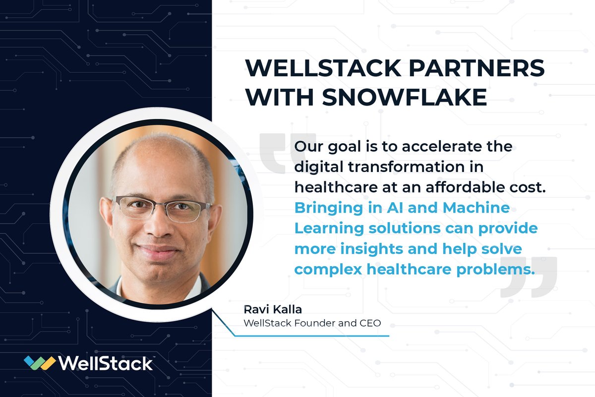 WellStack_ai's tweet image. By partnering with @SnowflakeDB, WellStack is taking full advantage of the Snowflake Data Cloud’s expansive capabilities and continuing to innovate and lead in healthcare analytics.

Learn more about WellStack&apos;s new AI and Machine Learning strategies: wellstack.ai/2023/08/16/wel…