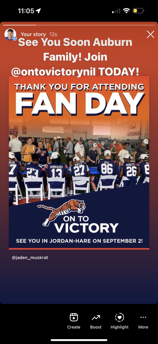 Thank you to everyone who attended Fan Day! We can't wait to see you in Jordan-Hare on September 2nd. Visit @ontovictorynil and sign up TODAY to take part in future events this fall! War Eagle!