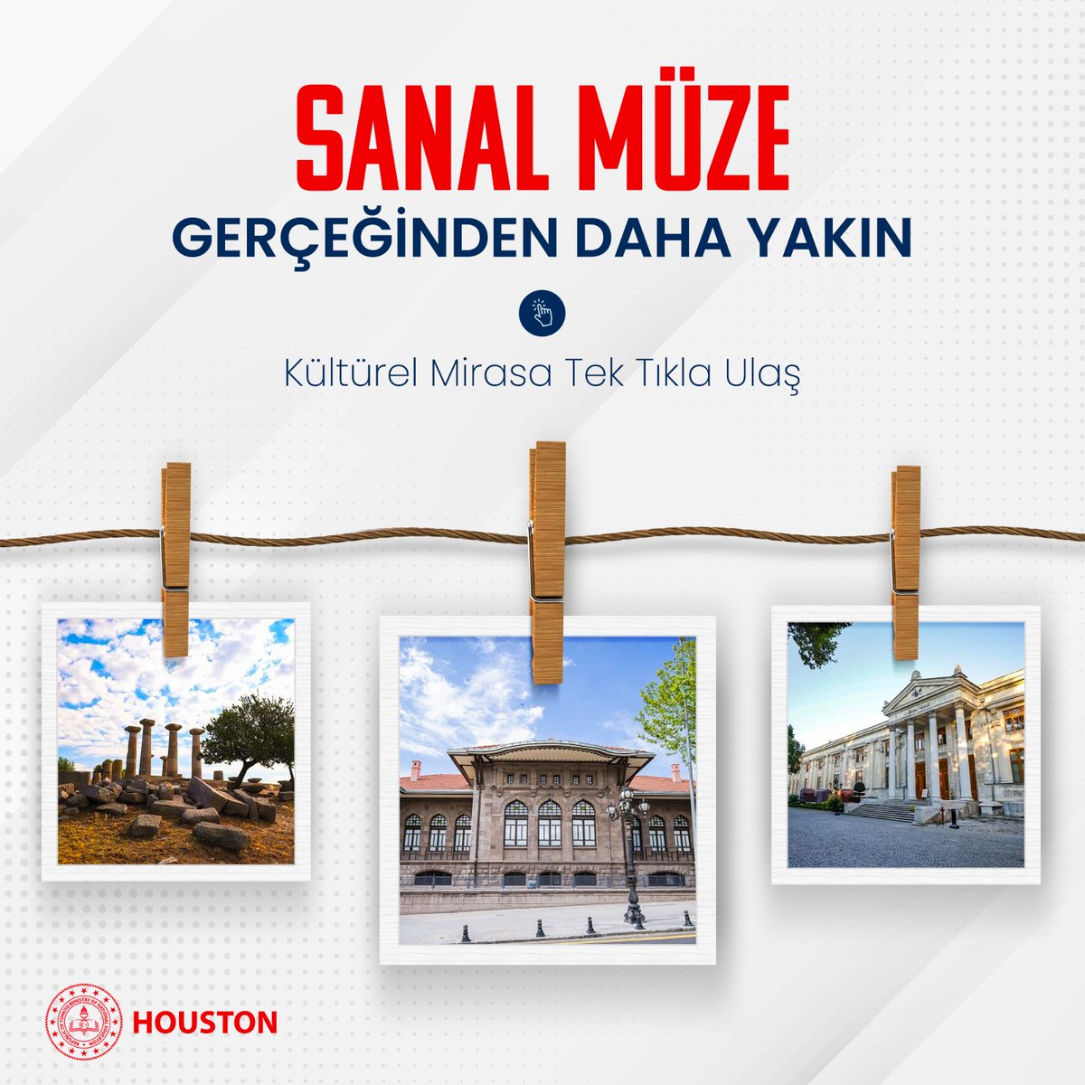 HoustonEgitim's tweet photo. Müze ve ören yerlerinin internet üzerinden gezilebilmesi ve kültürel mirasımızın tüm vatandaşlarımıza ulaştırılması adına @TCKulturTurizm tarafından oluşturulan sanal müze platformunu ziyaret ederek ailelerinizi Türk kültürel mirasıyla buluşturabilirsiniz. 

👉 https://t.co/HLpHpoLqbC