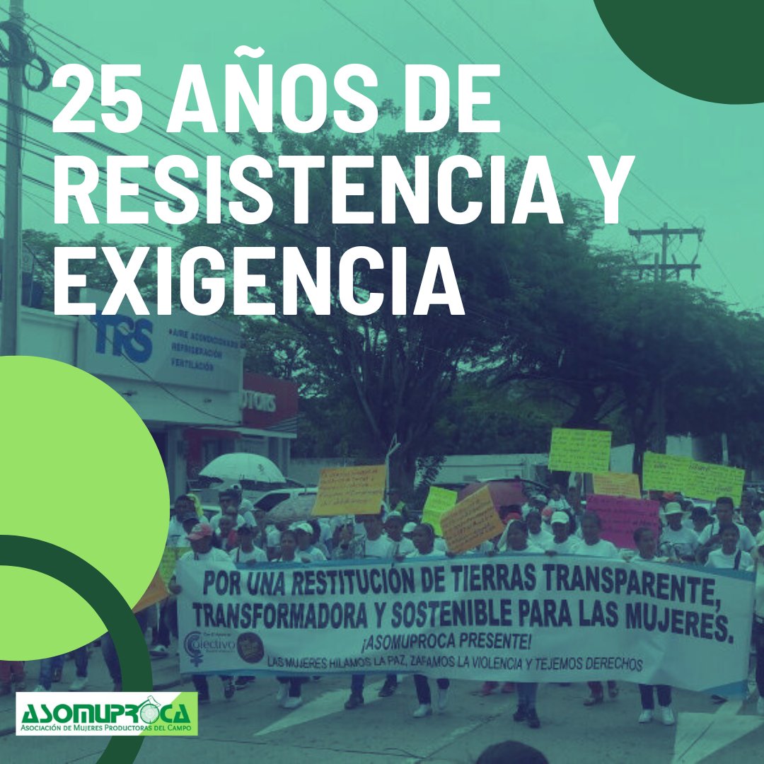 ASOMUPROCA's tweet photo. ¡A la tierra y la paz, Nuestros pasos sumaran! @ASOMUPROCA es un ejemplo de resistencia, con más de 25 años exigiendo al Estado acciones afirmativas, reparadoras y transformadoras que garanticen nuestros derechos como mujeres rurales a vivir dignamente.
#EstadoCumpla https://t.co/SZ59Pyy12j