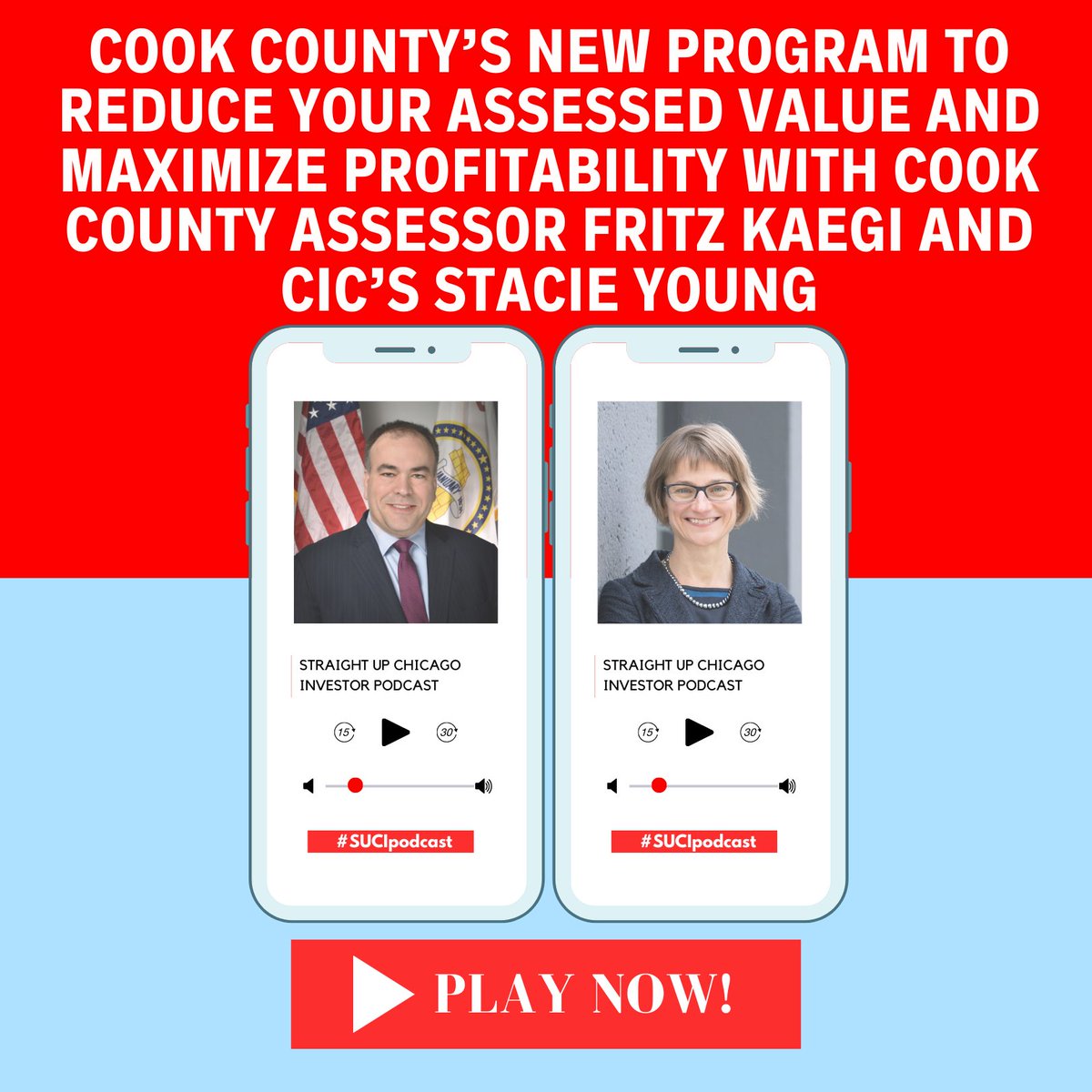 Cook County Assessor Fritz Kaegi and @cicchicago's  Stacie Young joined Straight Up Chicago Investor Podcast to discuss all aspects of property taxes, assessed value, affordable housing, and net operating income. 

Check out the episode: bit.ly/SUCIEpisode239

#SUCIpodcast