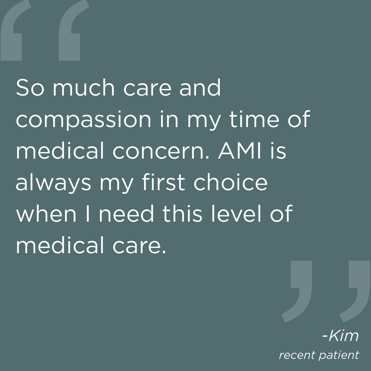 AMI_Lincoln's tweet photo. Compassion is huge part of what we do here at AMI. Thanks for the kind review, Kim.

#patientlove #testimonial #fivestars #AMI https://t.co/zvnzIHuFBY