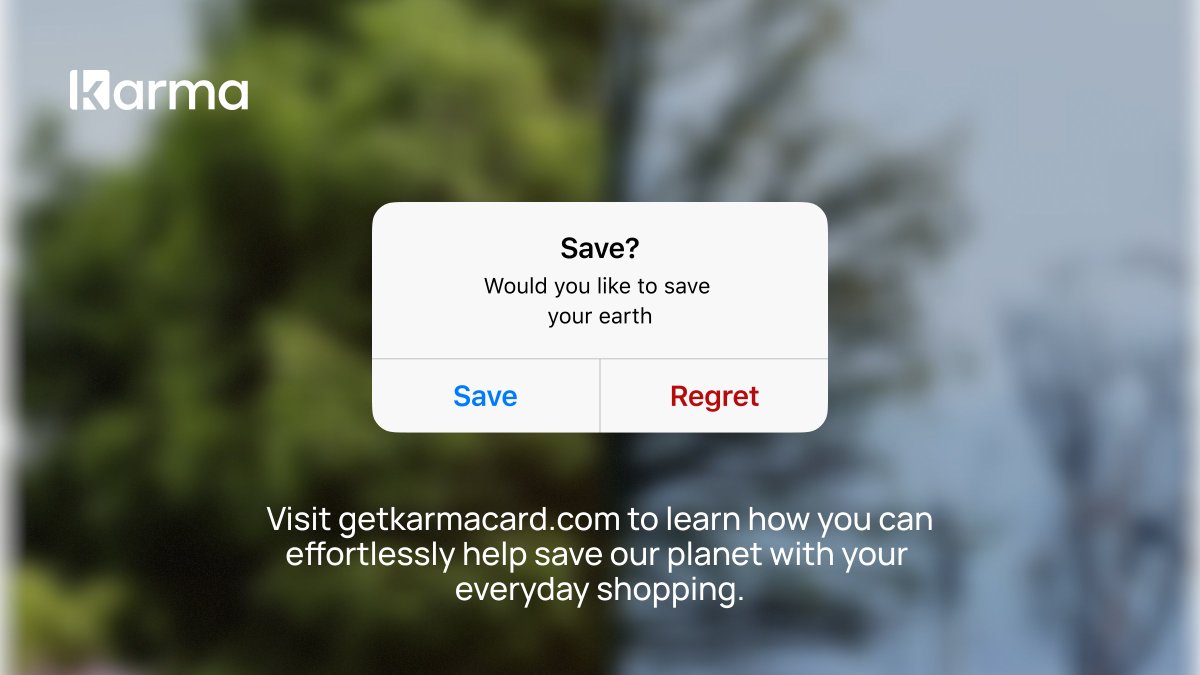 KarmaConnectApp's tweet photo. π· Ever wished there was a 'Save' button for Planet Earth? Now there is! π· Click 'Save' and let your everyday shopping make a monumental difference.
π· Dive in at https://t.co/CpwPlwtATc.
#GetKarmaCard #ShopWithPurpose #MakeADifference #EverySwipeCounts https://t.co/nOft9MtazK