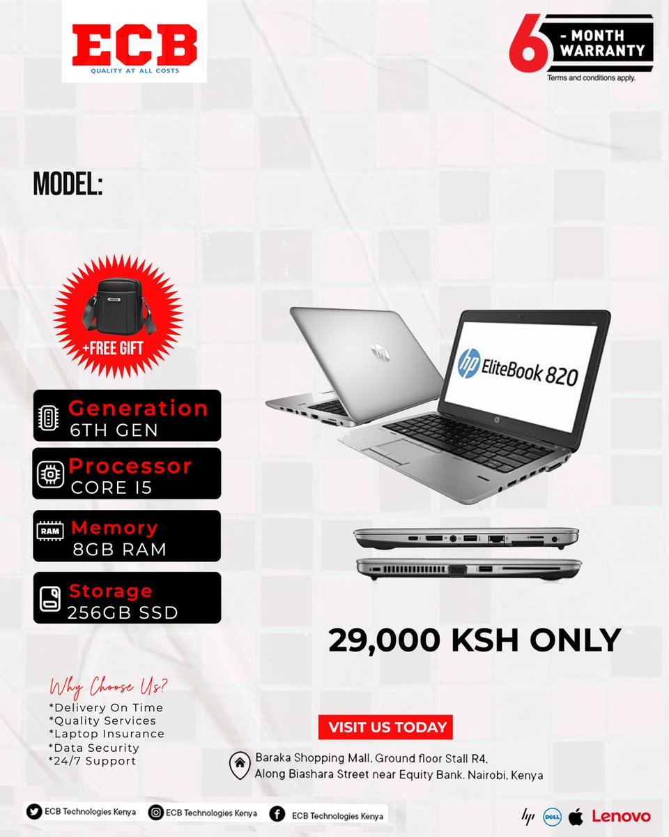 miondokoo's tweet image. Processor:Hp Elitebook  820 G3
Processor:Intel core I5
Storage:8GB RAM/256GB SSD
Clock speed 2.5GHZ
Size:12.5inches
Price 29,000 Kes 
☎️0717040531/@ECB001
#ECBNDIOBEST

Rasmus Hojlund Premier League #nyash Nike Matiangi Khaligraph Gabriel Jesus Mo Salah Nunes CS Kindiki Russia