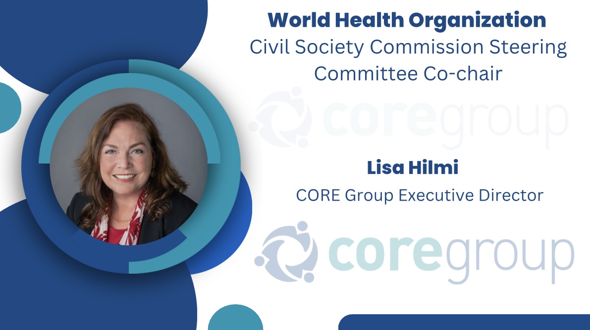 We are proud to share that @COREGroupDC is an integral part of @WHO's CSO Steering Committee! Our Executive Director, @lisa_hilmi, has taken up the esteemed role of co-chair alongside, @ravimram. We are eager to contribute to initiatives that will mold the future of #globalhealth