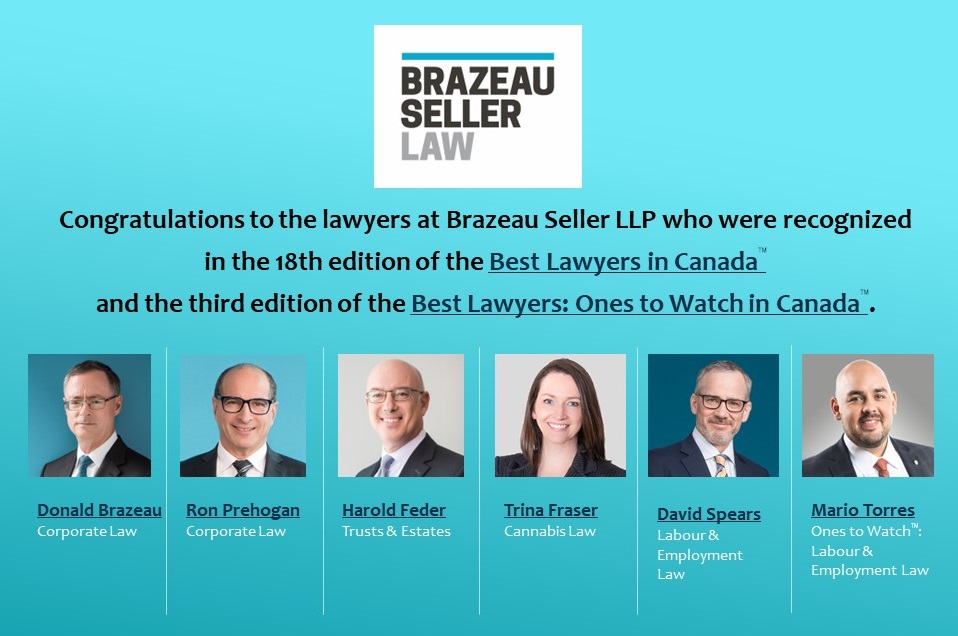 We are so proud of our team!  Thank you to everyone who voted for Donald Brazeau, <a href="/rprehogan/">Ron Prehogan</a>, <a href="/HaroldFeder/">Harold Feder</a>, <a href="/trinafraser/">Trina Fraser</a>, <a href="/EmploymenttLaw/">David Spears</a> for <a href="/BestLawyers/">Best Lawyers</a> in Canada, and @MarioTorresBSL for Ones to Watch: Best Lawyers in Canada!  #ottlawyers #bestlawyers2024