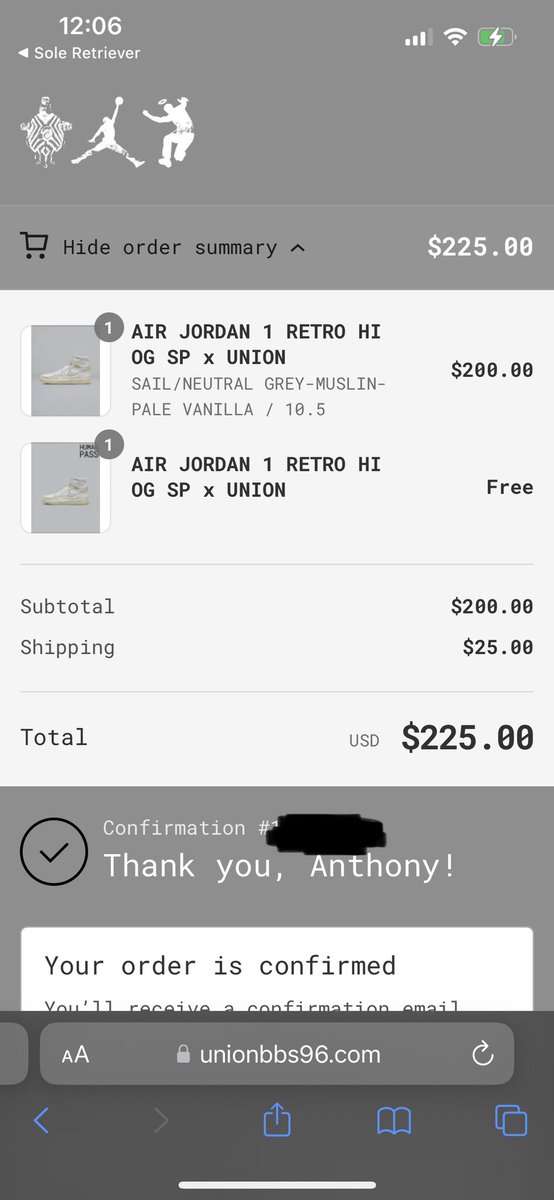 Secured my pair!!! Thank you @unionlosangeles 💯🤍💛🔥🔥🔥