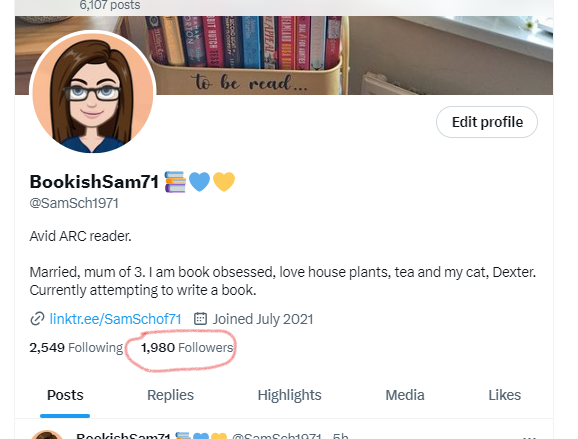 So close to 2K! I'm considering a giveaway when I reach it - if anyone fancies giving me a retweet (re-X?!?!?) to boost this, I'd really appreciate it. Thanks