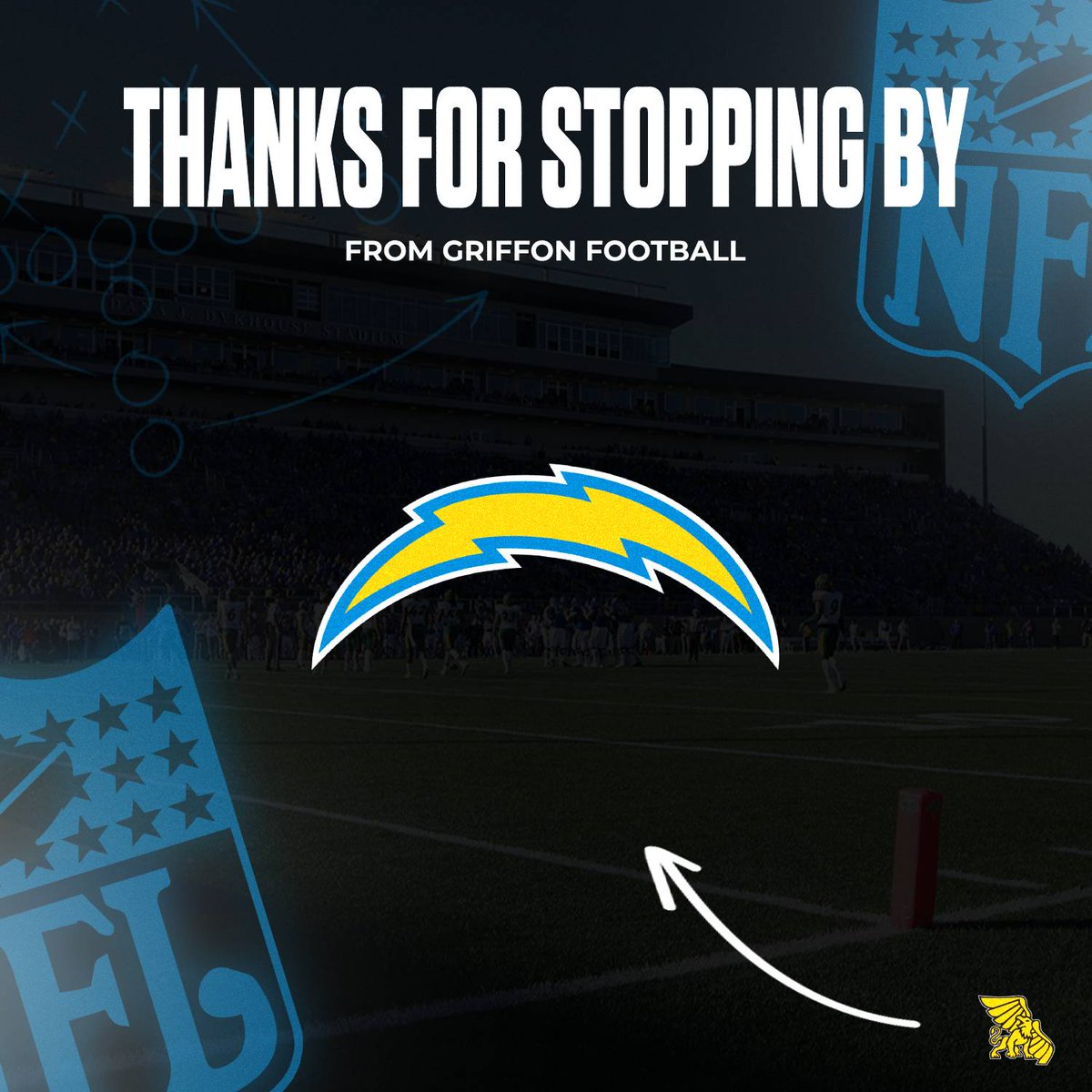 Thanks for stopping by practice today! <a href="/chargers/">Los Angeles Chargers</a>