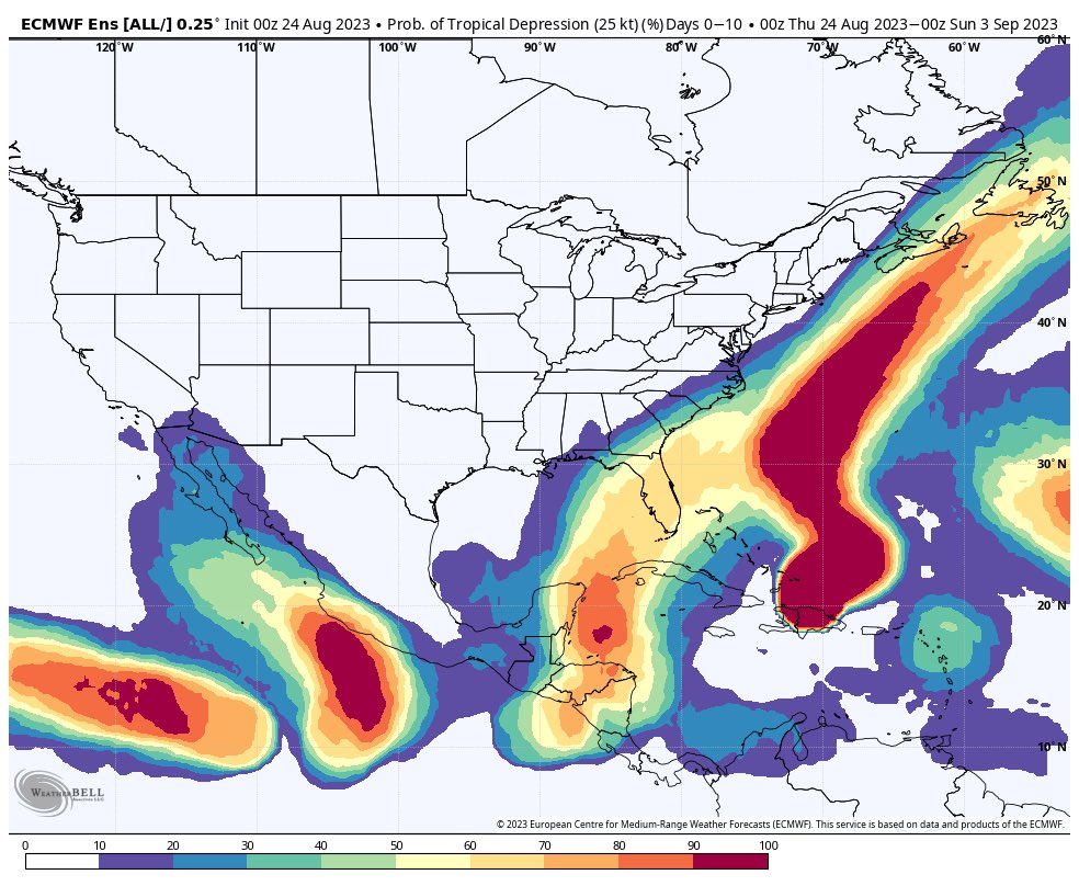 ChaacTlaloc's tweet photo. Zonas con probabilidad de formación de ciclón tropical dos en el Océano Pacífico y una en el oeste del Caribe https://t.co/yJU5w466Ym