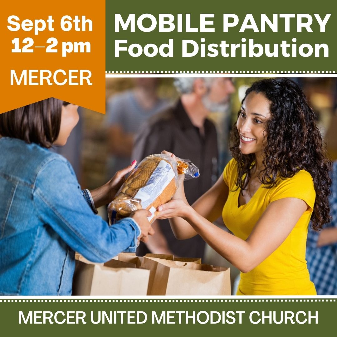 Come see us in #MercerPA on Sept 6th and visit the #mobilepantry for help with extra groceries!