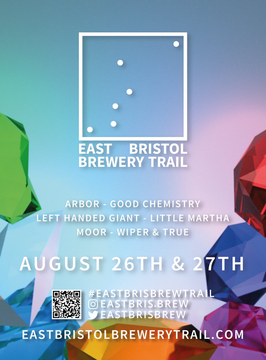 Two days til <a href="/EastBrisBrew/">EastBrisBrewTrail</a> !

We’ll be throwing the doors open 12-8pm on Saturday and Sunday with some new beers to debut, delicious food from <a href="/ThePizzaRocket/">The Pizza Rocket</a> &amp; <a href="/soyahoybristol/">Soy Ahoy</a> and great tunes to boot 

🎉🍻🙌