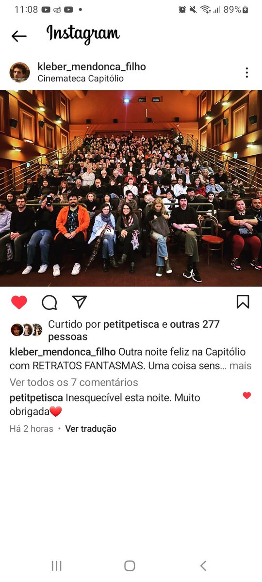 I was there!!!! Sessão de pré-estreia de Retratos Fantasmas, de <a href="/kmendoncafilho/">Kleber Mendonça Filho</a> na <a href="/cinematecacapi/">Cinemateca Capitólio</a> . Obrigado ao Kleber e aos guerreiros da Capitólio pela noite de amor aos cinemas de rua. #Cinema #cinemaderua