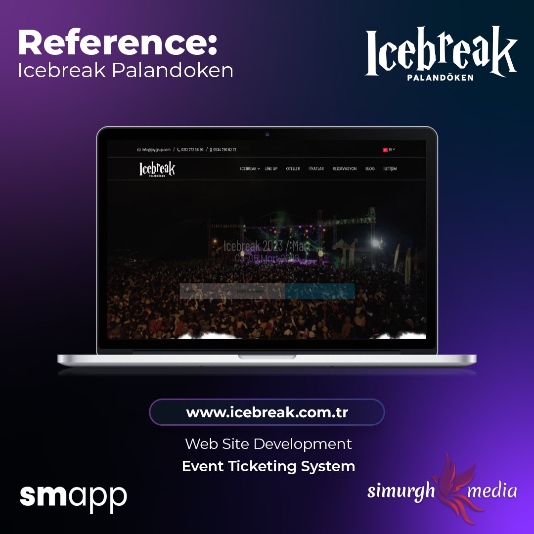 At Simurgh Media, we're all about innovative web solutions and elevating your digital presence. With passion and expertise, we've transformed Icebreak's online platform, providing a seamless experience for event reservations and ticket bookings.

icebreak.com.tr