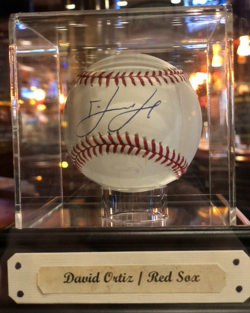 Quincy location, David Ortiz signed baseball.  What's your favorite piece of sports memorabilia at The Fours?