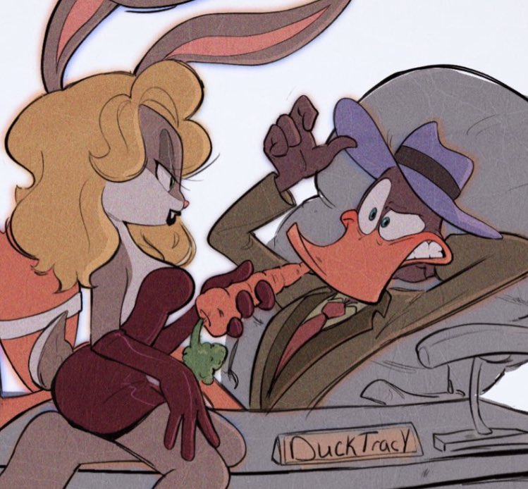 PotatoesTomatos's tweet photo. a baffy commission for @sapphyreblayze . I had fun with this one! A BiA Marylin Bugs and Duck Twacy?? sign me up! https://t.co/mRiHTr2Hv2