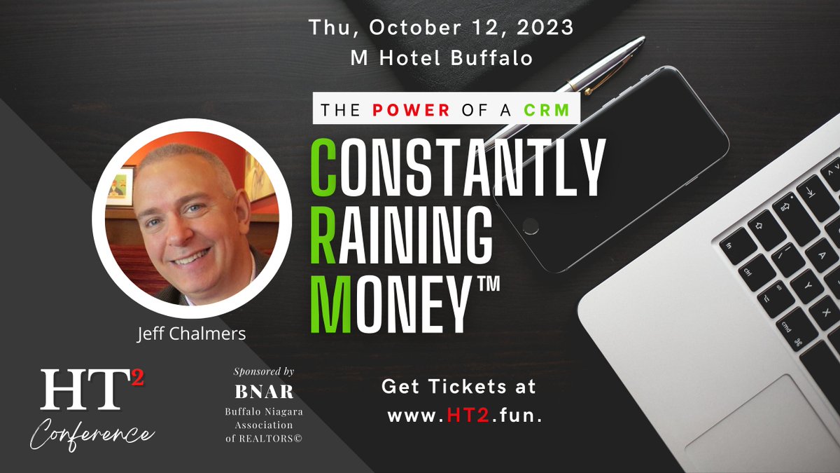 Real estate agents, are you using your CRM to its full potential? It's one of the most productive tools at your disposal, yet very few take advantage of it. Join us in #Buffalo where we'll review the industry's top #CRMs, and show how to use them to increase your #productivity.