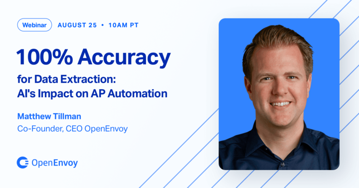 OpenEnvoy's tweet photo. Take back control of your cash flow with OpenEnvoy's CEO, Matthew Tillman. Discover AI-native tech that ensures 100% touchless, accurate field extraction, prevents fraud, and updates ERPs in seconds. 

Join here: https://t.co/3u5rM1OaQH

#ai #apautomation #fintech #cashflow https://t.co/XTDDnTktNo